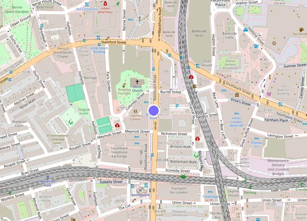 Map: The Hoxton, Southwark
